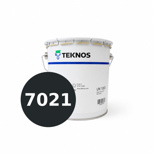 Farba Antykorozyjna Na Płot Barierki Teknolac 151-500 Półpołysk RAL 7021 3L